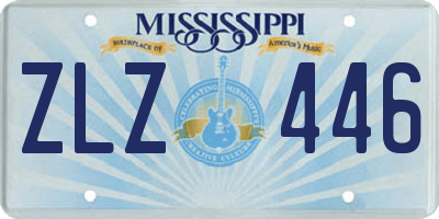 MS license plate ZLZ446