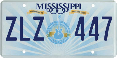 MS license plate ZLZ447