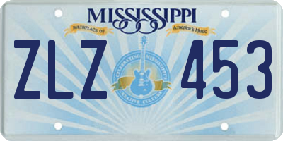 MS license plate ZLZ453