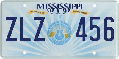 MS license plate ZLZ456