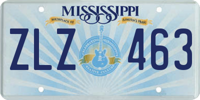 MS license plate ZLZ463