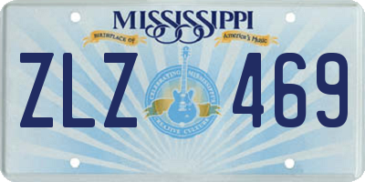 MS license plate ZLZ469