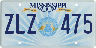 MS license plate ZLZ475