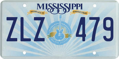 MS license plate ZLZ479