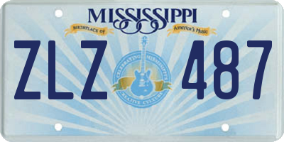 MS license plate ZLZ487