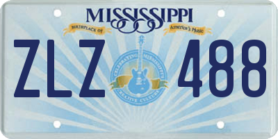 MS license plate ZLZ488