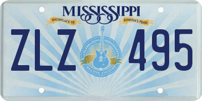MS license plate ZLZ495