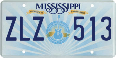 MS license plate ZLZ513