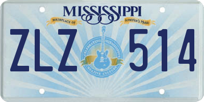 MS license plate ZLZ514