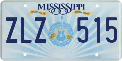 MS license plate ZLZ515