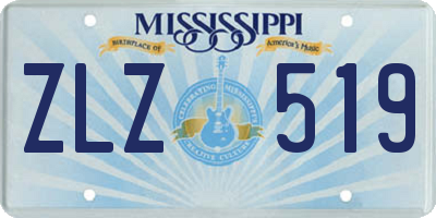 MS license plate ZLZ519