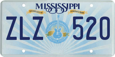 MS license plate ZLZ520