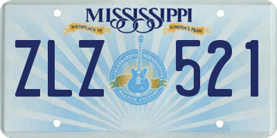 MS license plate ZLZ521