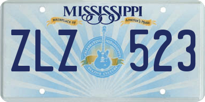 MS license plate ZLZ523