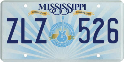 MS license plate ZLZ526