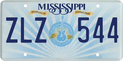 MS license plate ZLZ544