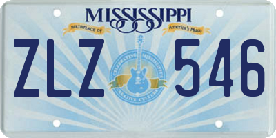 MS license plate ZLZ546