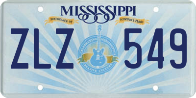 MS license plate ZLZ549