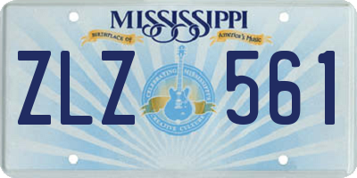 MS license plate ZLZ561