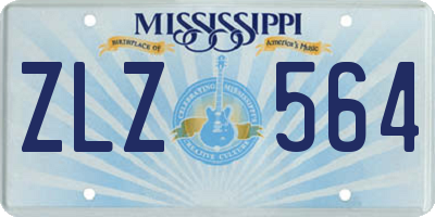 MS license plate ZLZ564