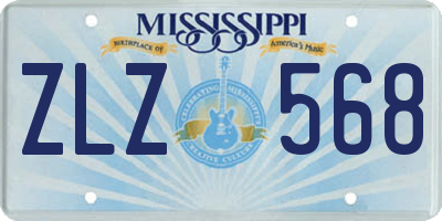MS license plate ZLZ568