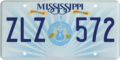 MS license plate ZLZ572