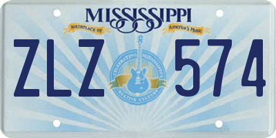 MS license plate ZLZ574