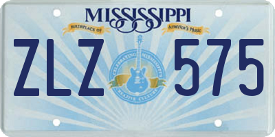 MS license plate ZLZ575