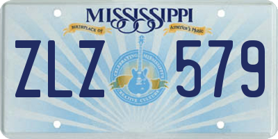MS license plate ZLZ579