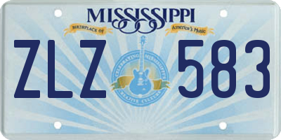 MS license plate ZLZ583