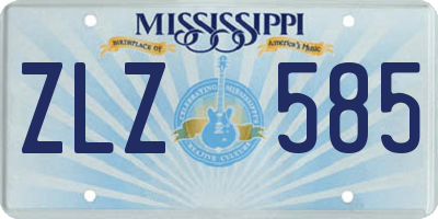 MS license plate ZLZ585