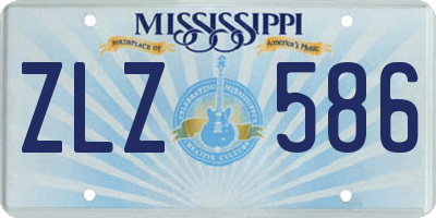MS license plate ZLZ586