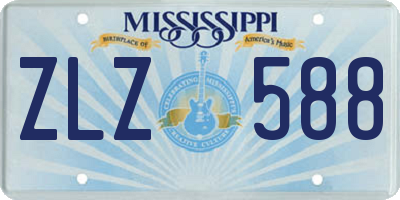 MS license plate ZLZ588