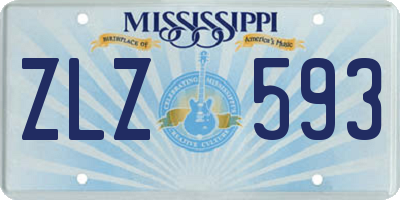 MS license plate ZLZ593