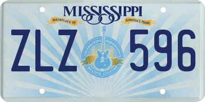 MS license plate ZLZ596