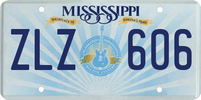 MS license plate ZLZ606