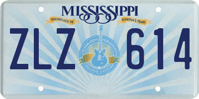 MS license plate ZLZ614