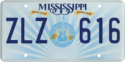 MS license plate ZLZ616