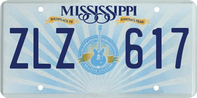 MS license plate ZLZ617
