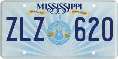 MS license plate ZLZ620