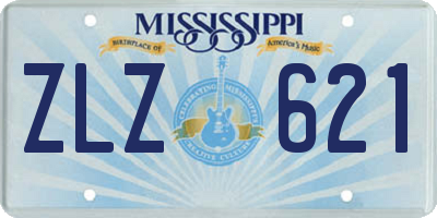MS license plate ZLZ621