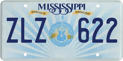 MS license plate ZLZ622