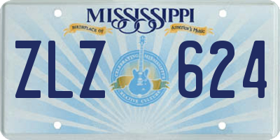 MS license plate ZLZ624