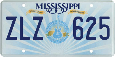 MS license plate ZLZ625