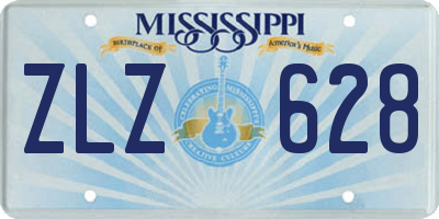 MS license plate ZLZ628