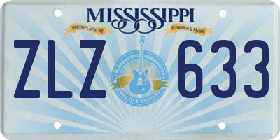 MS license plate ZLZ633