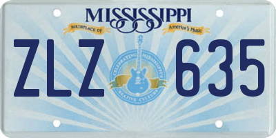 MS license plate ZLZ635