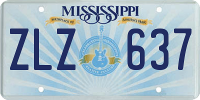 MS license plate ZLZ637
