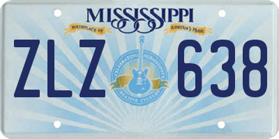 MS license plate ZLZ638