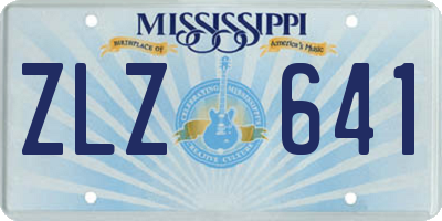 MS license plate ZLZ641